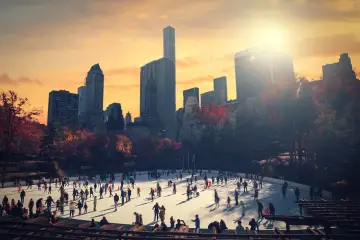 Skøjteløb i Central Park (Wollman Rink)
